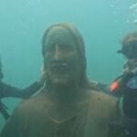Restaurarán estatua del Cristo Rey en playa Las Gatas