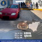 Detienen a 4 y les aseguran un Jetta y presunta droga