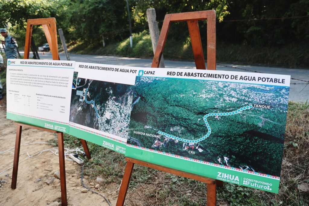 Presidenta Lizette Tapia Castro arranca construcción de red de agua en zona de la Guardia Nacional y el CRRI