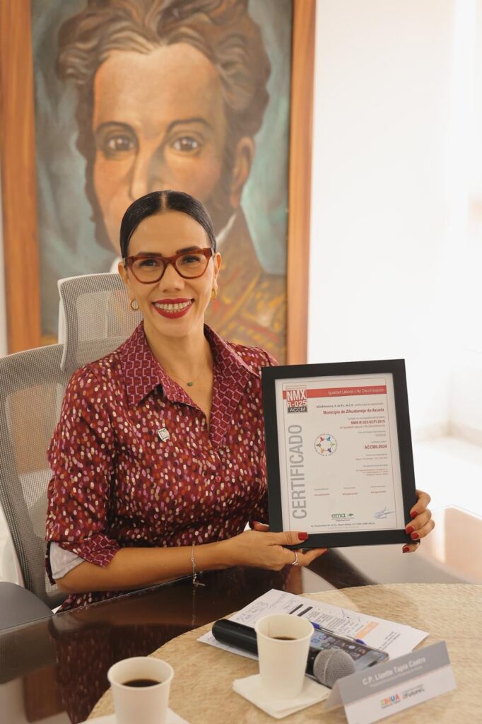 Gobierno de Zihuatanejo recibe Certificación NMX-R-025 por logros en igualdad de género
