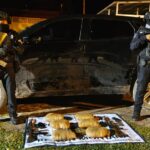 Asegura Policía Estatal armamento, presunta droga y vehículo en Tlapa de Comonfort
