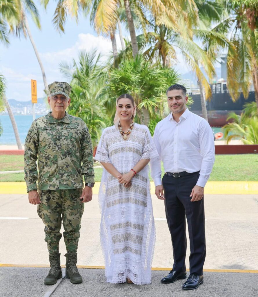 Firme respaldo a Guerrero: Gobernadora Evelyn Salgado se reúne con Harfuch y titular de Marina en Acapulco