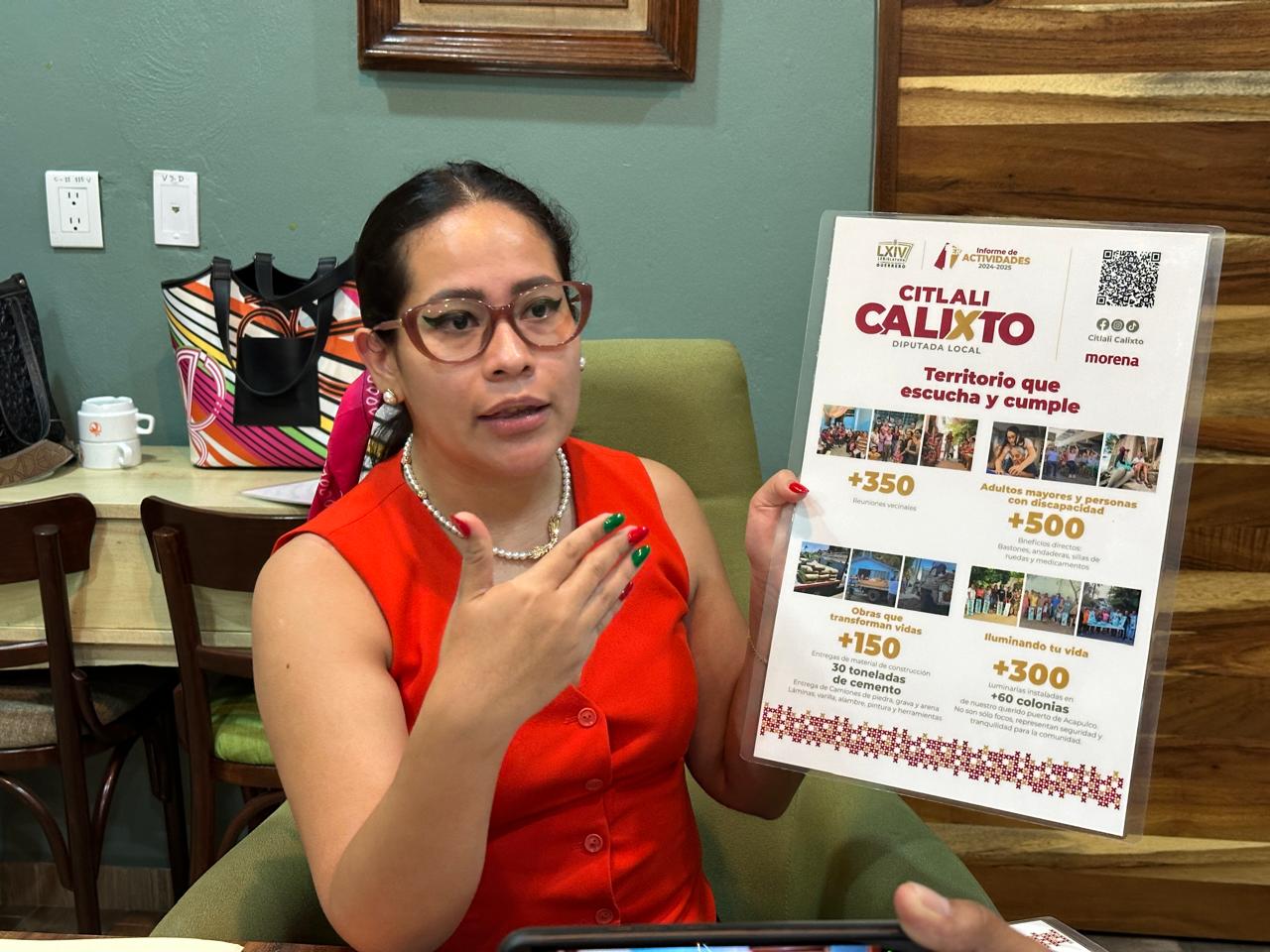 El Congreso de Guerrero, entre los mejores de México: Citlali Calixto