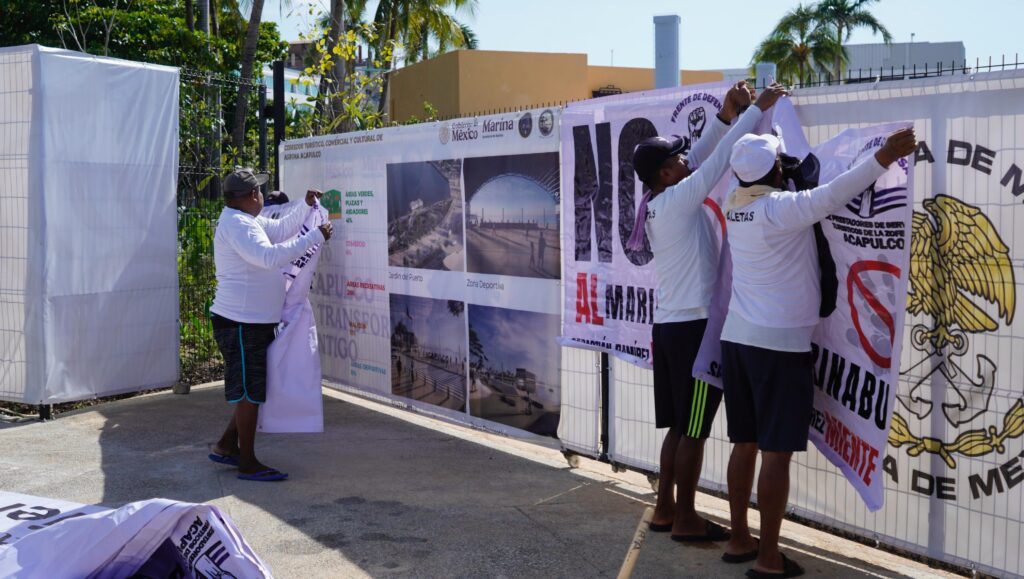 Prestadores de servicios de Acapulco… Clausuran simbólicamente taquilla del “Marinabus”