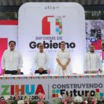 Miles de personas acompañaron a la presidenta Lizette Tapia Castro en su Primer Informe de Gobierno