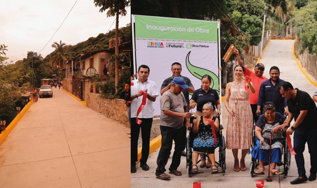  Inaugura  Lizette  Tapia calle Capulín en la colonia los Reyes tras 40 años de gestión vecinal