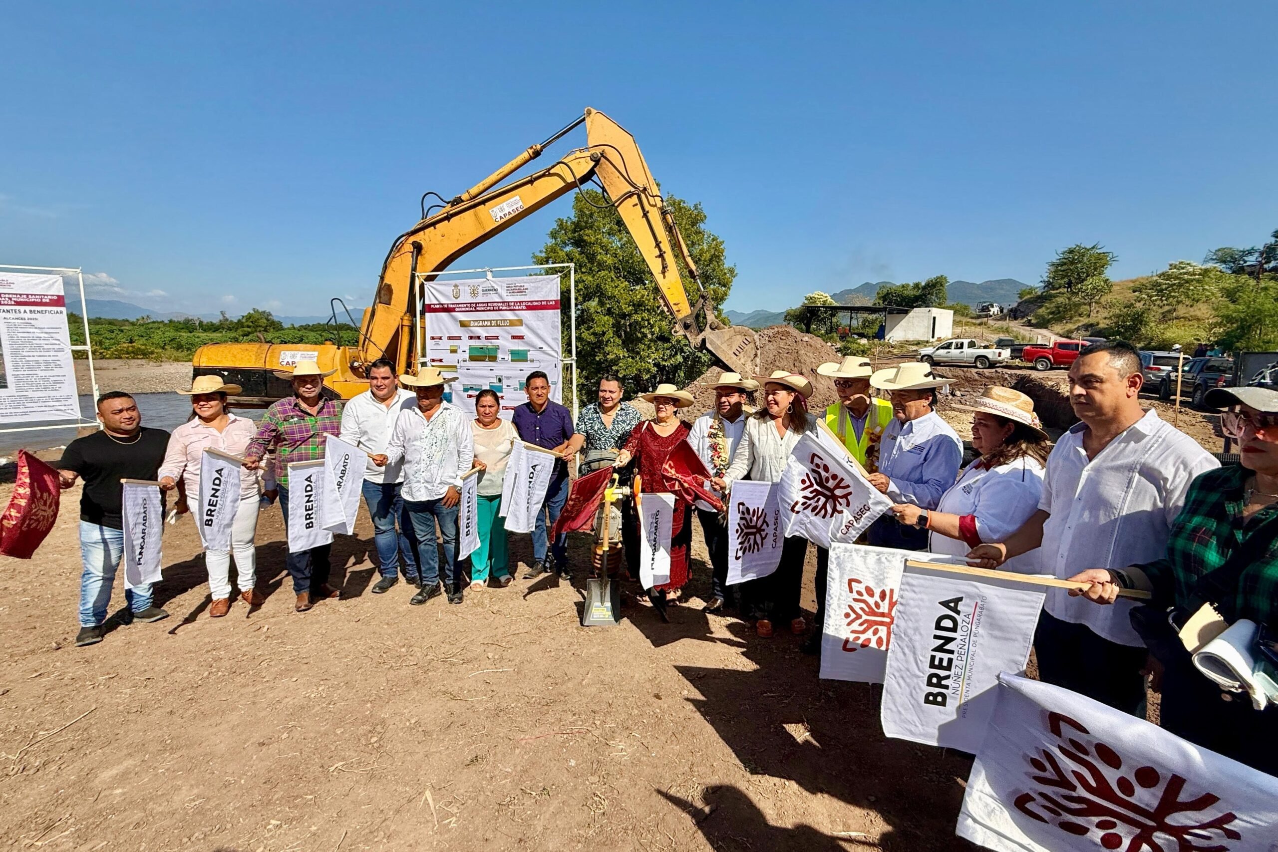 Inicia la construcción de la primera etapa del sistema de drenaje sanitario y planta tratadora de Las Querendas, en la Tierra Caliente