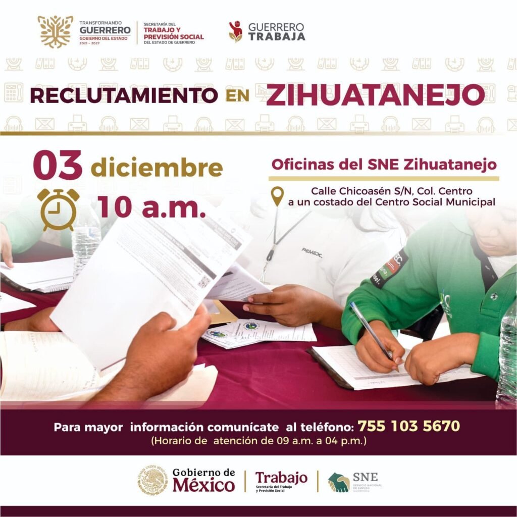 Convocan a jornada de empleo en Zihuatanejo