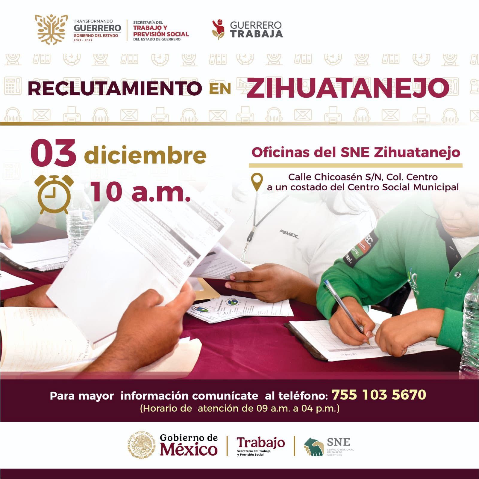 Convocan a jornada de empleo en Zihuatanejo