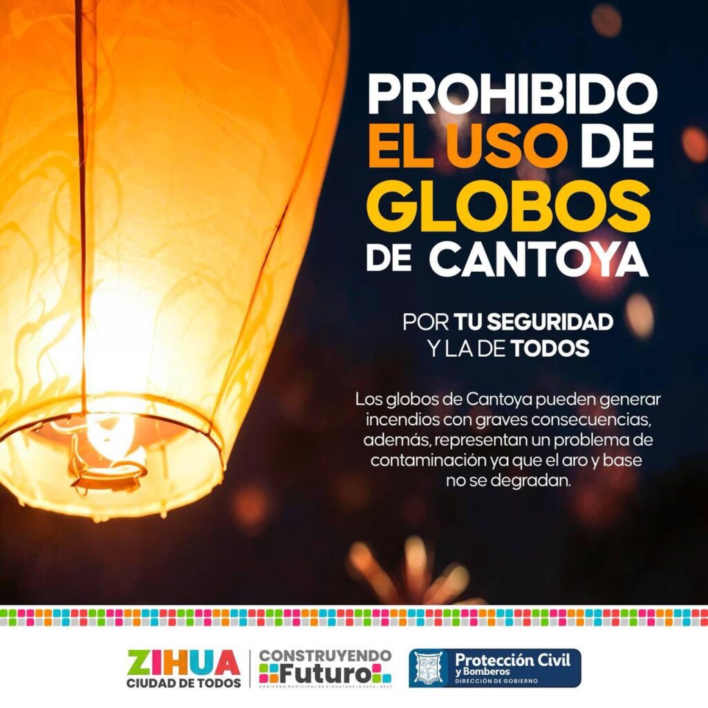 La Dirección de Ecología vigilará accesos a playas en el periodo vacacional. Los globos de cantoya están prohibidos en Ixtapa Zihuatanejo.
