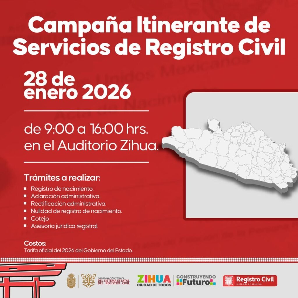 El Registro Civil acerca soluciones a las familias zihuatanejenses