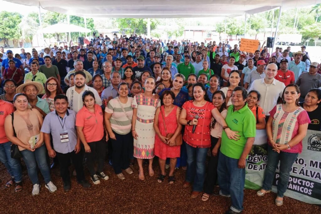 La presidenta Claudia Sheinbaum y la gobernadora Evelyn Salgado refrendan apoyo a productores de café de la Costa Grande y Montaña de Guerrero