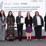 Gobierno de México firma primer acuerdo de colaboración voluntaria con Google, Meta y TikTok para combatir violencia digital contra las mujeres