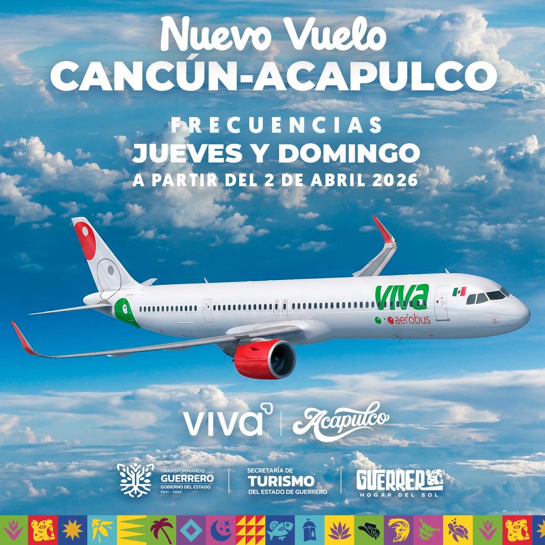 Acapulco fortalece potencial turístico con vuelo directo al Hogar del Sol desde el AIFA