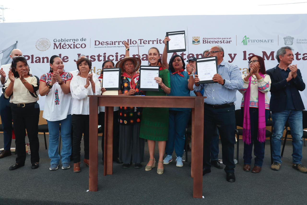 A 20 años de la represión, presidenta Claudia Sheinbaum restituye 54.5 hectáreas como parte del Plan de Justicia para Atenco y la Montaña