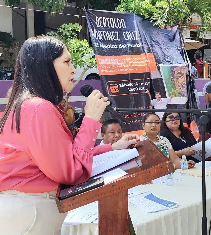 Conmemoran en Cruz Grande el X aniversario luctuoso del luchador social Bertoldo Martínez Cruz