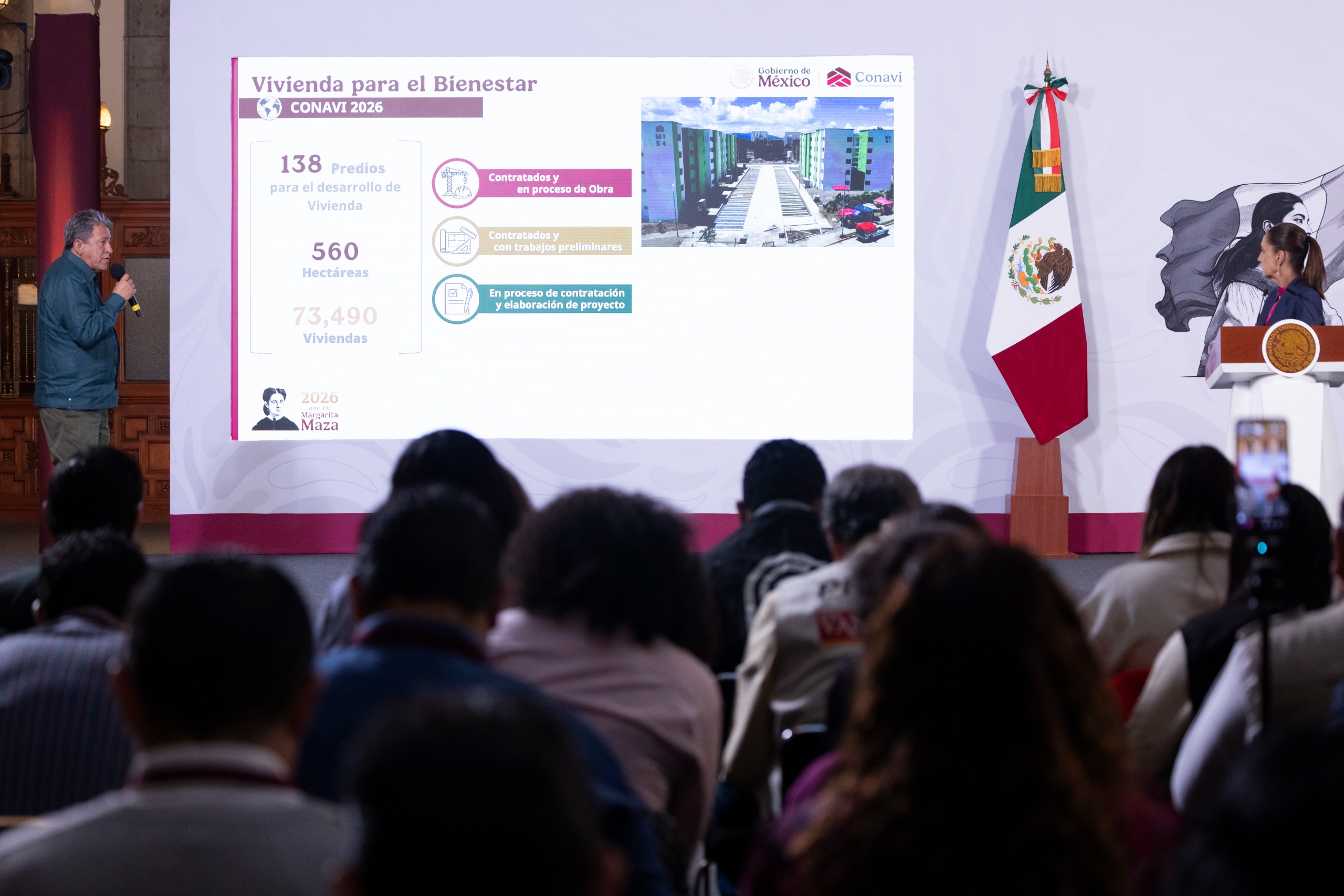 Vivienda para el Bienestar va muy bien; hay 274 mil viviendas en construcción en el país: el programa atiende a cerca de 7 millones de personas, destaca la presidenta Claudia Sheinbaum