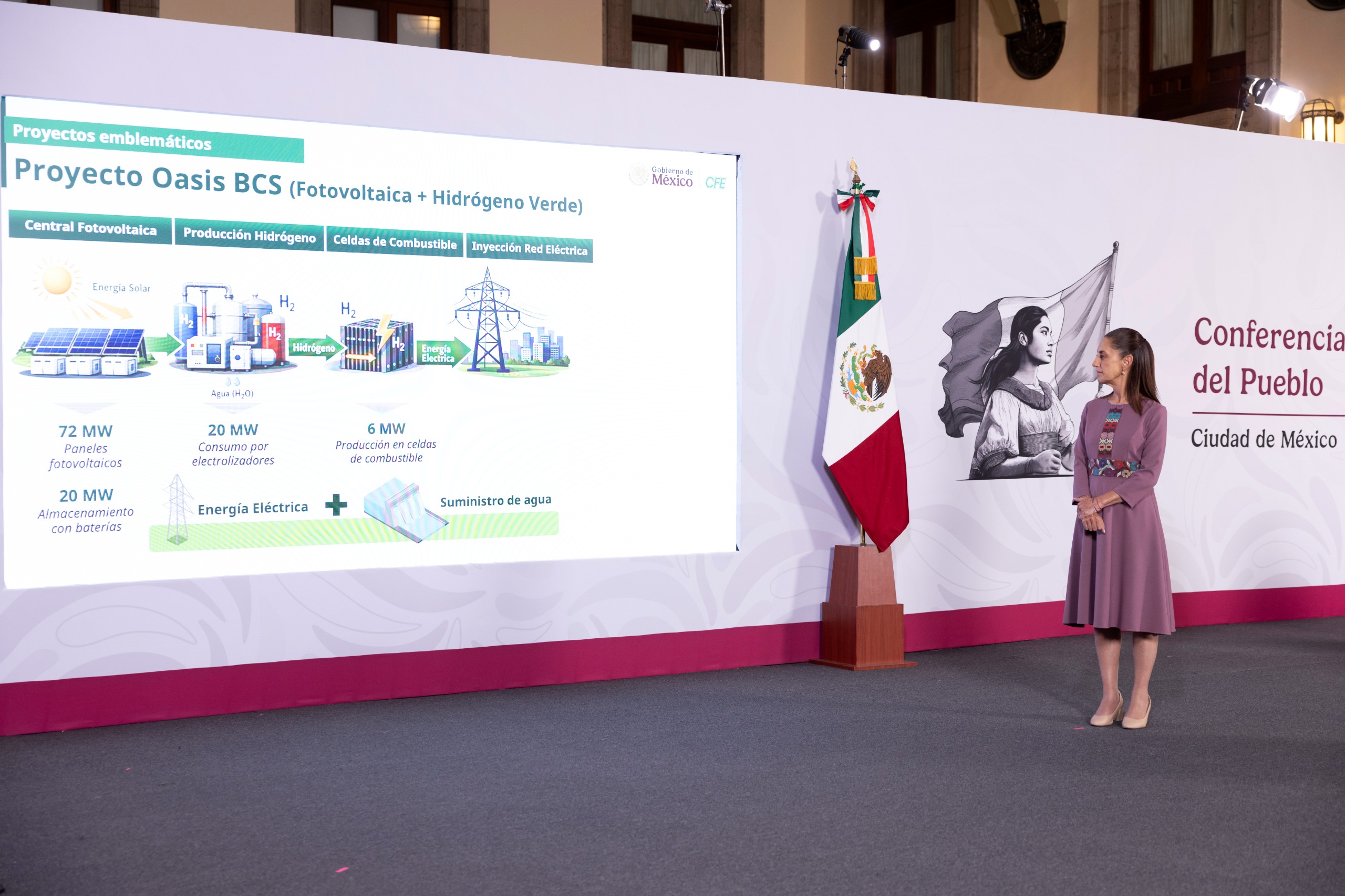 Plan de crecimiento de energías renovables es histórico y aumenta la soberanía energética; al 2030 serán 32 mil MW y el 70% de fuentes renovables: Presidenta Claudia Sheinbaum