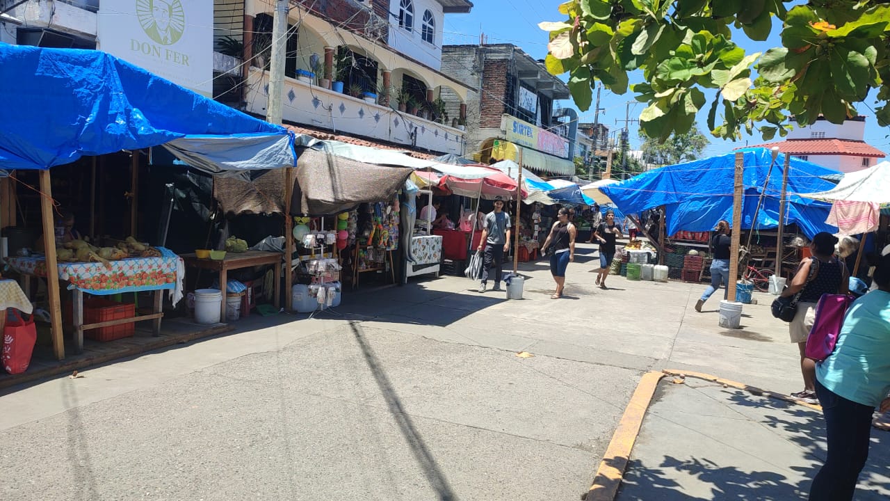 Bajan ventas entre comerciantes del mercado de Zihuatanejo