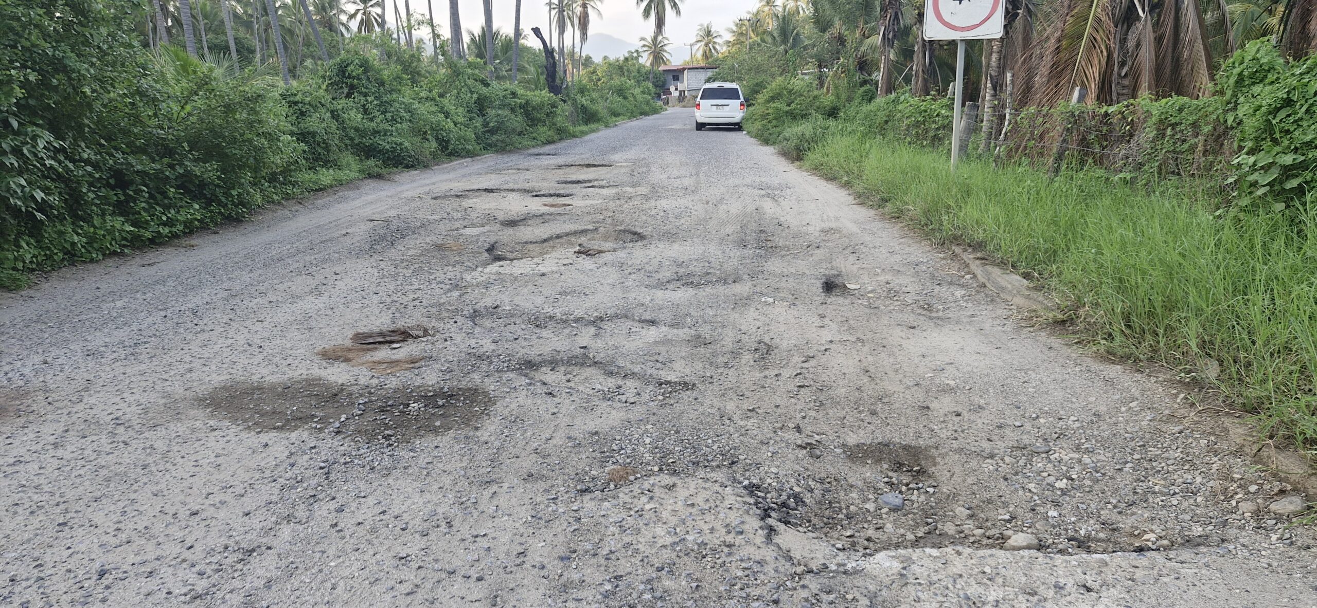 Deterioro carretero afecta acceso a Carrizal de Cinta Larga en Tecpan