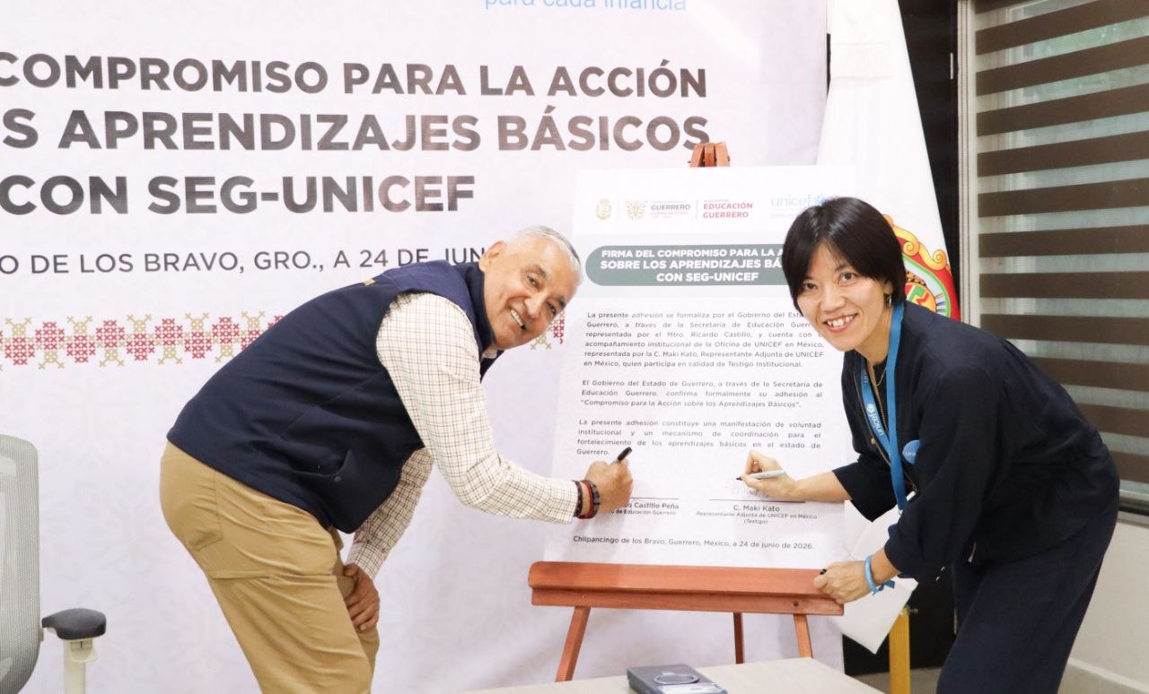 La SEG y UNICEF suman esfuerzos para reducir el rezago de aprendizajes básicos en Guerrero