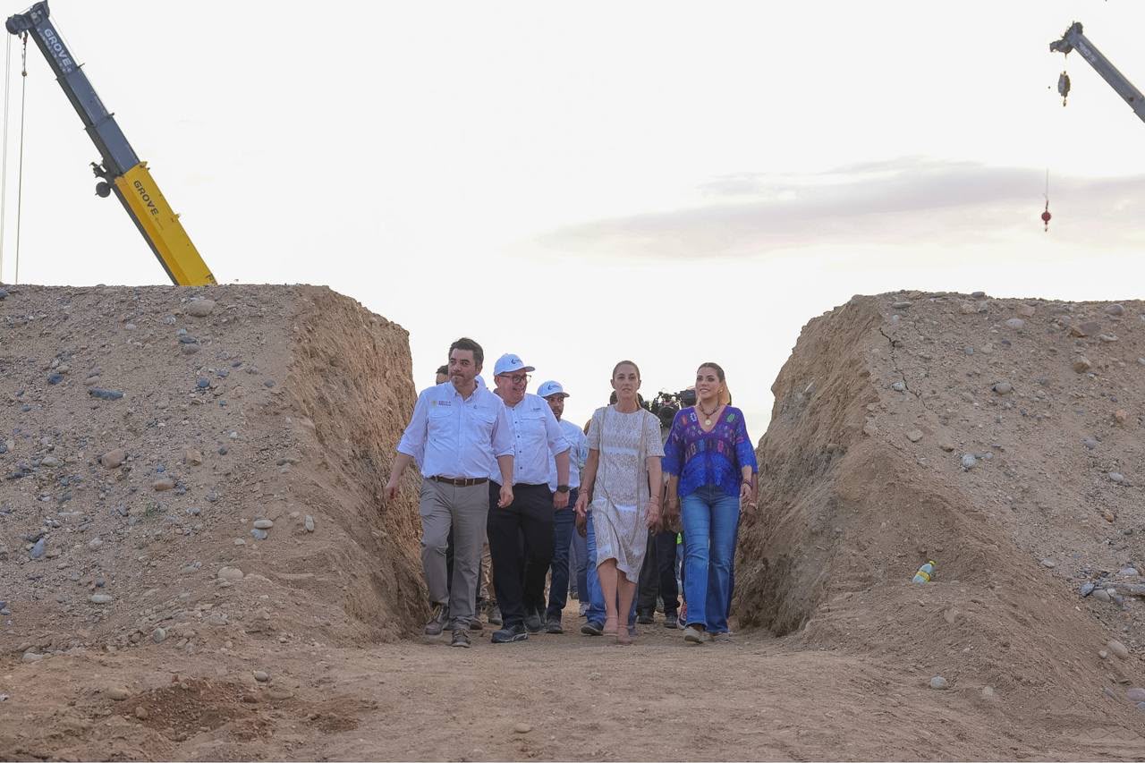 Claudia Sheinbaum y Evelyn Salgado supervisan obras de agua potable y saneamiento en Acapulco