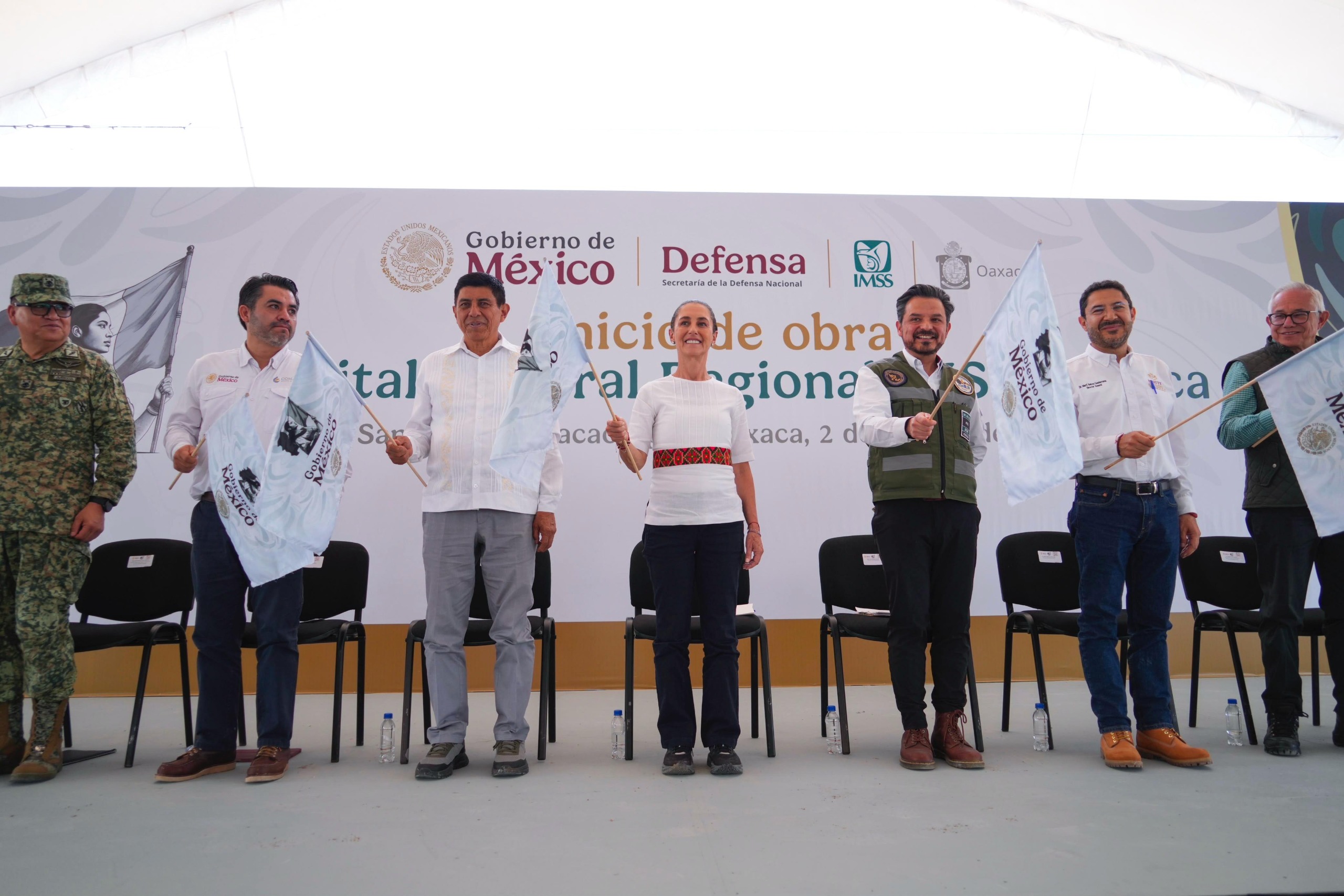 Estamos al rescate de la salud pública: Presidenta Claudia Sheinbaum encabeza inicio de obra de Hospital General Regional IMSS Oaxaca y anuncia uno nuevo del IMSS Bienestar