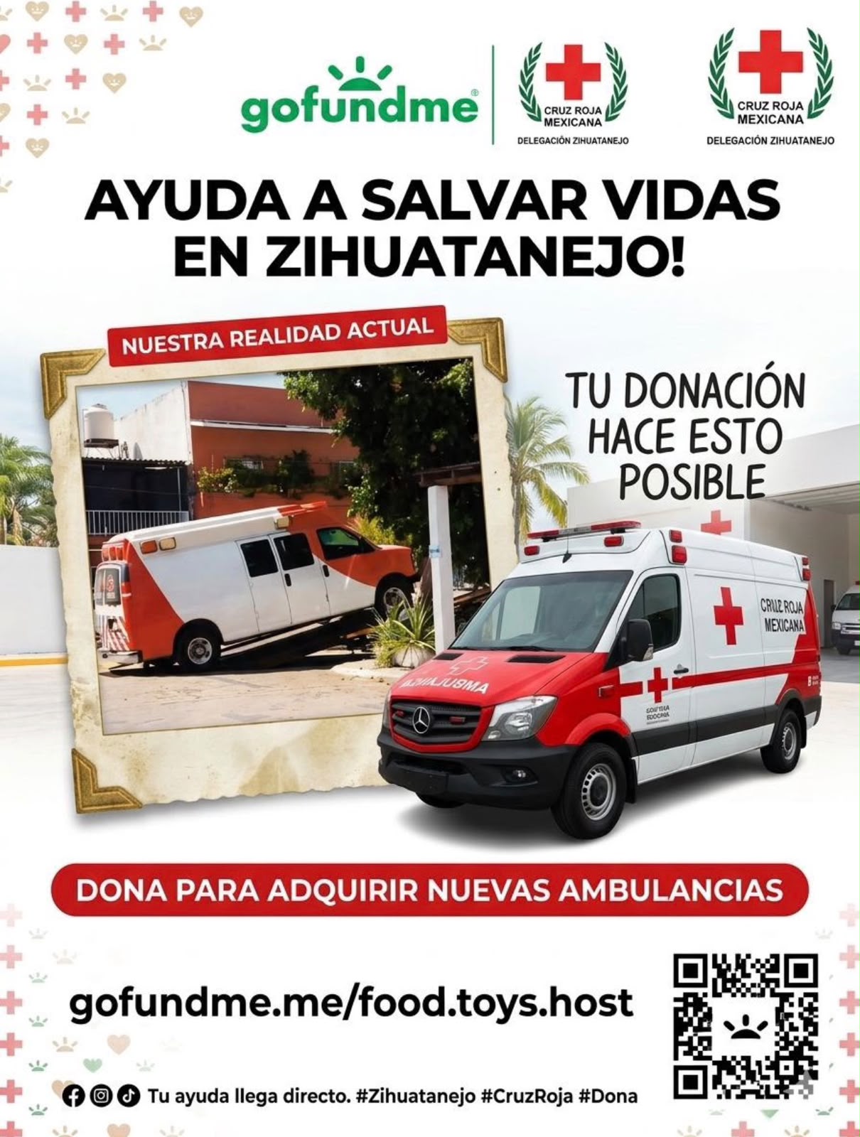Cruz Roja Zihuatanejo recauda fondos para renovar ambulancias deterioradas
