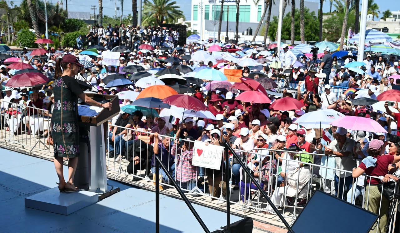 La injerencia no, subordinación tampoco y entreguismo menos. México defiende siempre su soberanía: Presidenta Claudia Sheinbaum desde La Paz, Baja California Sur