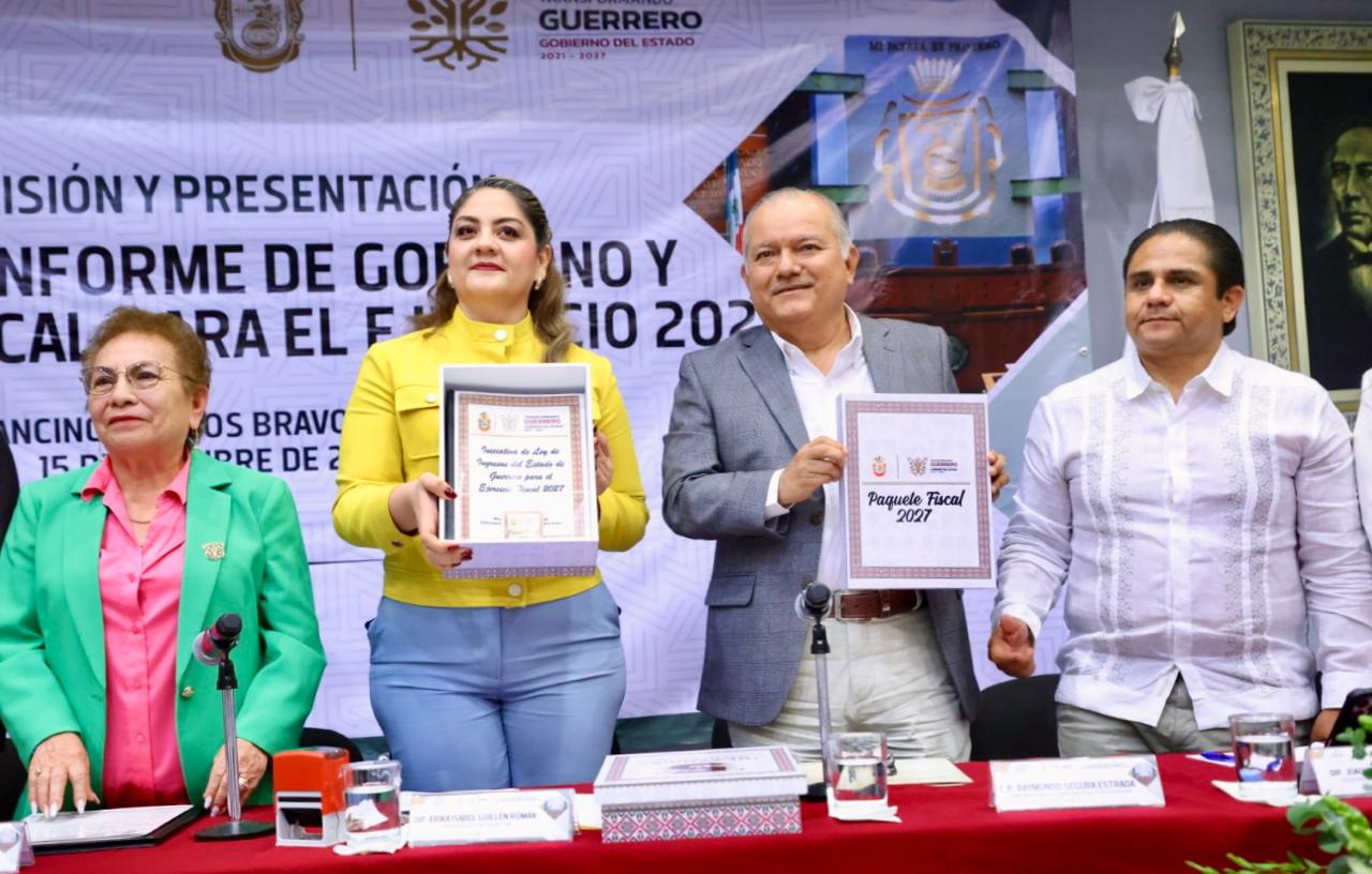 Entrega Evelyn Salgado al Congreso el Paquete Fiscal 2027 con principios de eficiencia, responsabilidad y transparencia 