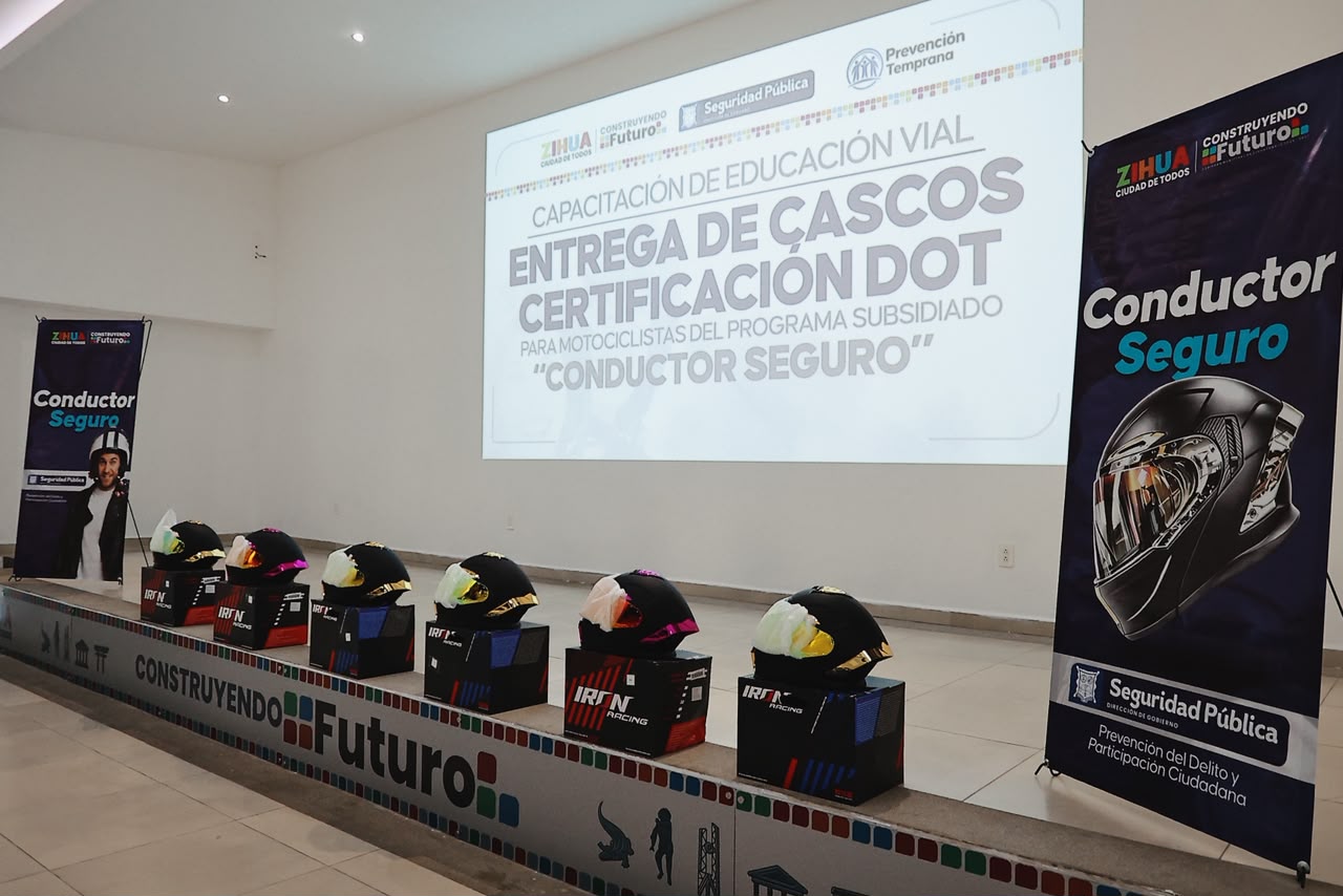 Gobierno de Lizette Tapia Castro fomenta el uso del casco entre motociclistas
