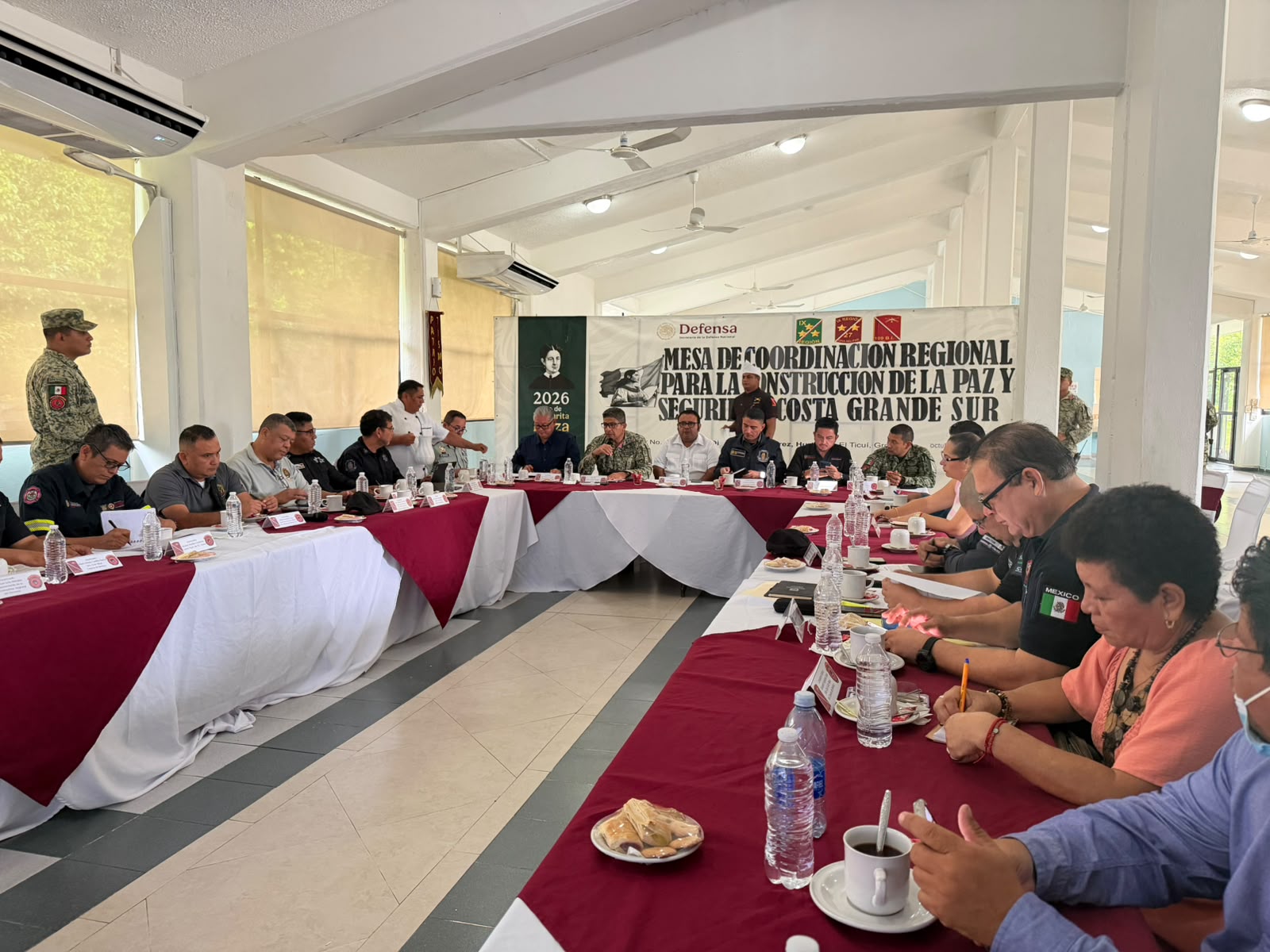 Refuerzan coordinación institucional para fortalecer la seguridad y la paz en Costa Grande