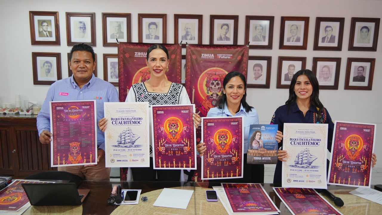 Anuncia Gobierno Municipal el Festival Día de Muertos 2026 y la llegada del Buque Escuela Cuauhtémoc